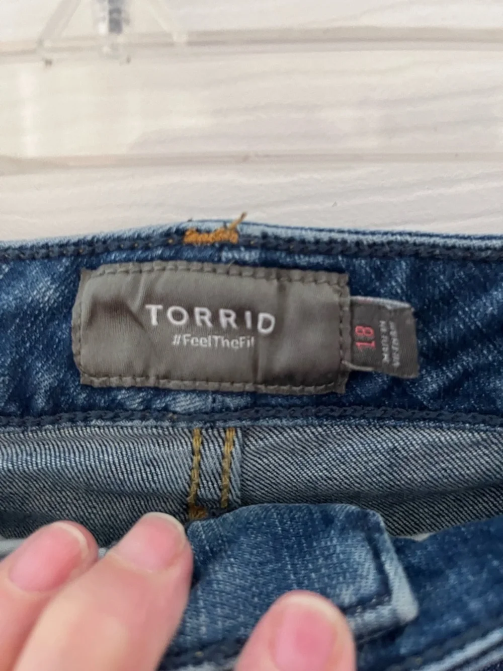torrid Plus Dark Blue Denim Shorts